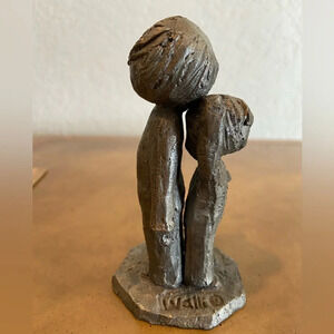 HUDSON PEWTER Walli Ortman #025 Growing 2 Children without Ruler USA